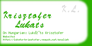 krisztofer lukats business card